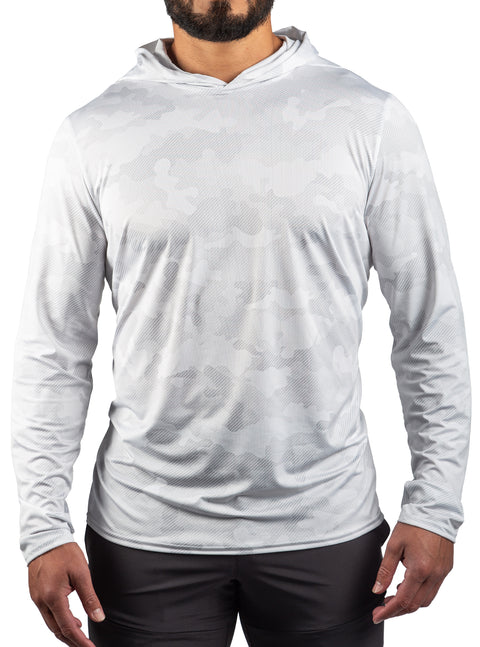WSI Sports Performance Mesh whiteout camo lightweight hoodie